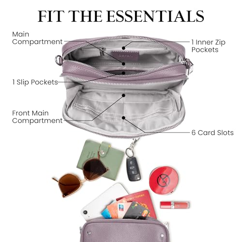 Image of befen Genuine Leather Crossbody Bags for Women, RFID Leather Purses
