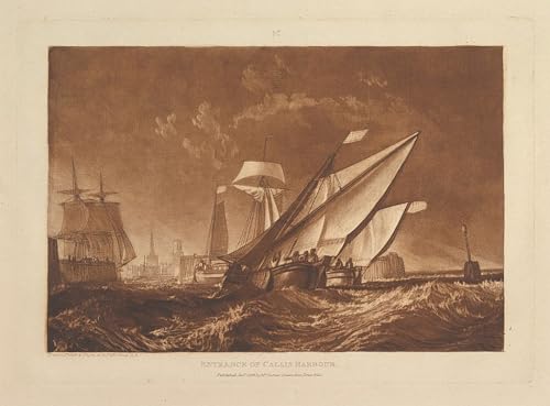 Posters et art pour décoration chambre tableau vintage entrée du port de Calais Turner