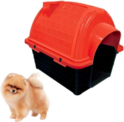 Casinha Pet Iglu N1 para Raças Pequenas – Conforto, Segurança e Estilo para Seu Cachorro (Vermelha,
