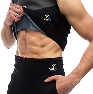 VeoFit Sweat Vest for Men Weight Loss Ideal Workout Neoprene Shaper for Men