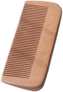مشط خشب لفك تشابك الشعر واللحية للنساء والرجال من كرافتس ايديا، خشب طبيعي مضاد للكهرباء الساكنة لفك تشابك الشعر وتصفيفه سواء كان رطبا أو جافا أو مجعدا أو كثيفا أو مموجا أو مفرودا