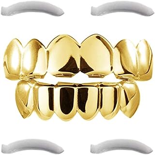 24K Plated Gold Grillz for Men and Women | Mouth Top Bottom Hip
