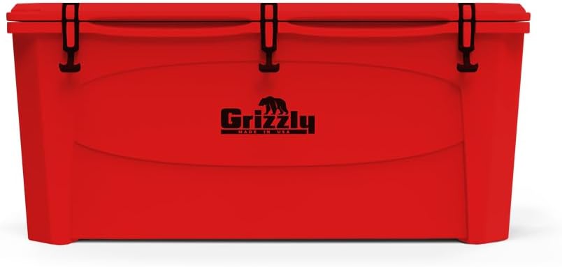 Grizzly 165 Cooler | 165 qt Ice Chest Durable Rotomolded Insulated | Made in USA | Warranty for Life | for Beach Boat Camping Fishing Hunting | G165