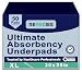 Remedies Disposable Underpads With Ultra Absorbent 85g Fluff Fill 30x36 Inches (Pack of 50)