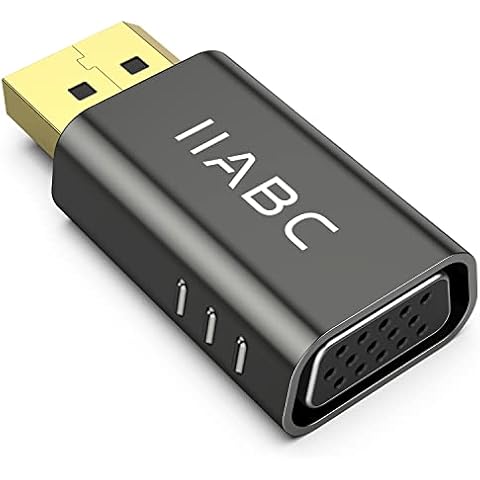 IIABC DisplayPort to VGA Adapter 1080P Converter, Display Port DP to VGA Adapter Male to Female Connector Compatible with Computer, Desktop, Laptop, PC, Monitor, Projector, HDTV Cover