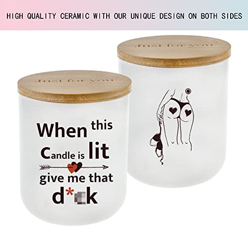 Lihone Gifts For Him - Couples Gifts, Gifts For Boyfriend, Husband, Men, Guy - Candles For Home Scented, Handmade Ceramic Jar 11.5Oz Natural Soy Wax(Pheromones) #TOP2