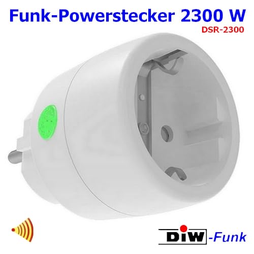 PT-522 DIW-Funk Prise télécommandée 2300 W + 2 émetteurs muraux sans fil avec minuteur de compte à rebours 5 vitesses pour économiser de l'électricité – vue 4