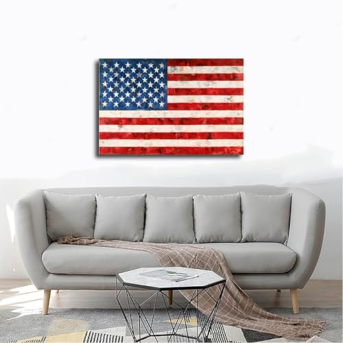 Impression sur papier mat Jasper Johns Flag avec cadre de qualité 61x91 - 4
