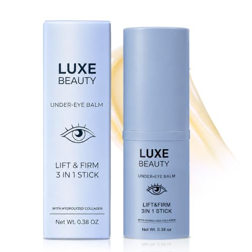 LUXE BEAUTY Under-Eye Balm Stick with PDRN & Collagen Extract, Hydrating 3-in-1 Eye Balm for Under-Eye, Lips, Neck & Smile Lines, Daily Moisturizing Skin Care Stick