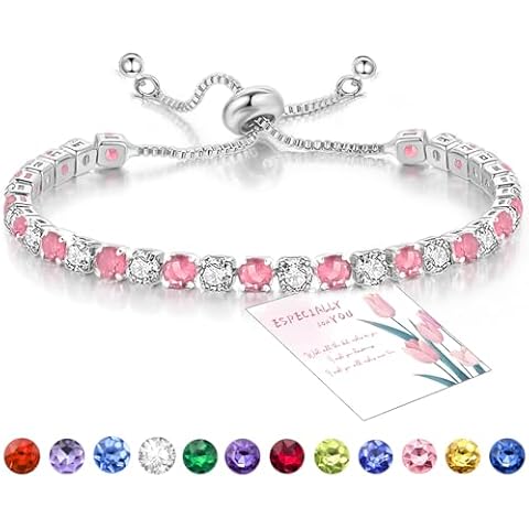 Suyi Adjustable Birthstone Tennis Bracelet Cover