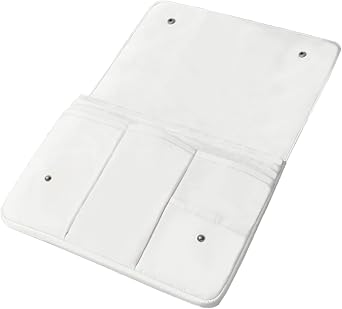 TABITORA 15.6-Inch Laptop Sleeve Bag Portable Lightweight Multi-Compartment Storage Bag with Waterproof Collision Avoidance Fabric White M