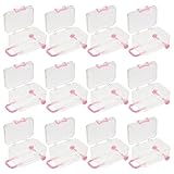 Hemoton 12 Pack Mini Suitcase Candy Box Travel Hard Suitcase Box Plastic Candy Boxes Gift Box Transp