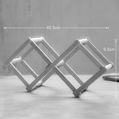 Soporte de vino plegable de madera para 7 botellas miniatura 3