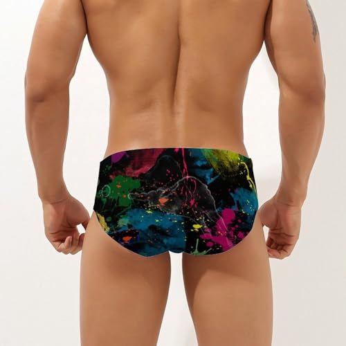 SWEET TANG Mens Swim Briefs Sexy Bikini Swimwear Swimsuit Low Rise Drawstring with Liner2