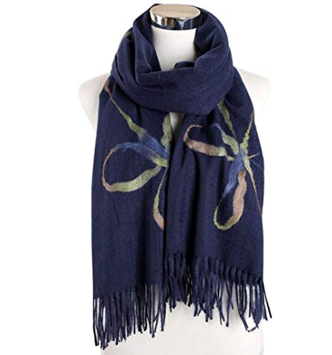 Preisvergleich Produktbild QIEERNN Schal Warmer Schal Mit Fransenschal Und Winterbogendruck