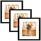 Golden State Art 12x12 Frame with Mat, Displays 8x8 Square Picture or 12x12 Gallery Wall Frame for...