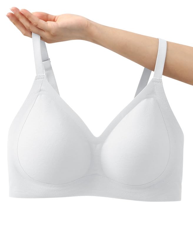 Jiuday Spitze BH ohne Bügel Bequemer Push Up Starker Halt | Nahtloser Gepolsterter Bralette für Große Brüste, Anti-Durchhängen, Weicher Soft BH ohne Drücken, Ideal für Alltag Freizeit
