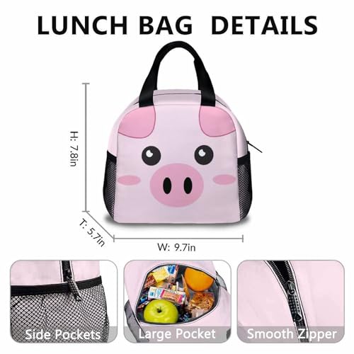 School Backpack for Girls, Pig Girls Backpacks for Kids Students 3 in 1 Elementary Preschool Bookbag for School Travel3