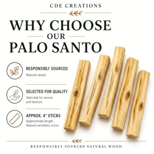 60 Premium Palo Santo Sticks, Wild Harvested Holy Wood for Smudging by CDE CREATIONS - Image 2