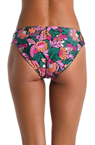 Sunshine 79 Women\'s Side Shirred Hipster Bikini Swimsuit Bottom, Multi//Isle Nouveau, 8