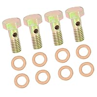 A ABSOPRO 4 Stück Banjo Schrauben Bremsanschluss Adapter M6x1.0mm Gewinde