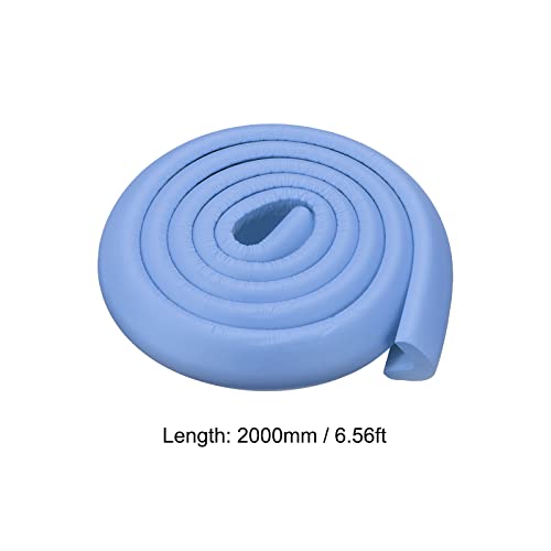Image of uxcell Corner Guards Edge Protectors 6.56ft(2M), Foam Safety Bumper L Shape for Furniture Corner Table Edge Guard, Blue