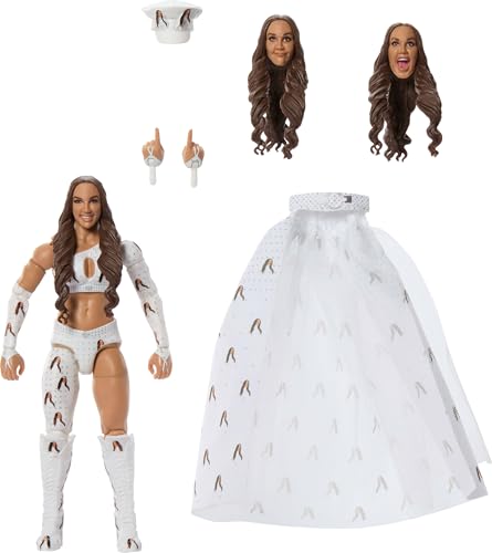 Mattel WWE Ultimate Edition Action Figure & Accessories Set Chelsea Green 6-inch Collectible with Swappable Heads & Hands 30 Articulation Points
