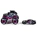 Monster Jam Official 1:64 Scale Diecast 2-Pack Monster Truck and Race Car Series 4 Mohawk Warrior, Purple