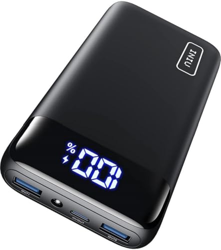 INIU Large-Capacity Mobile Battery, 20,000 mAh, 22.5 W, Rapid Charging, PD 3.0 QC 4.0, [Simultaneous Charging for 3 Devices, LED Light, Remaining Power Display, PSE Certified] USB C Mobile Battery