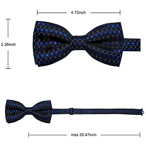 Image of YourTies Bow Ties for Men Pretied Bowties Solid Color Satin Bow Tie Formal Business Tuxedo Wedding Party Prom