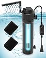 AquaMiracle Aquarium Filter Fish Tank Filters Green Water Cleaning Filter Pump with Timer, Dual Mode (Aeration/Rainfall) for 40-120 Gallon Aquariums, Flow Rate and Direction Adjustable
