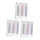 OSALADI 3Sets Heat Erase Pens High Temperature Disappear Sewing Markers for Creative Projects Mixed Color Refills Cases Included