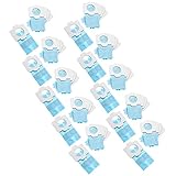 vhbw 50x Staubsaugerbeutel kompatibel mit Makita DCL182, DCL182Z, DCL182ZB, DCL182ZW, CL121DZX Staubsauger - Papier, 11,8cm x 6cm, hellblau