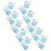 Produktbild vhbw 50x Staubsaugerbeutel kompatibel mit Makita BCL180ZW, CL102, CL102D, CL072, CL072D, BCL182 Staubsauger - Papier, 11,8cm x 6cm, hellblau
