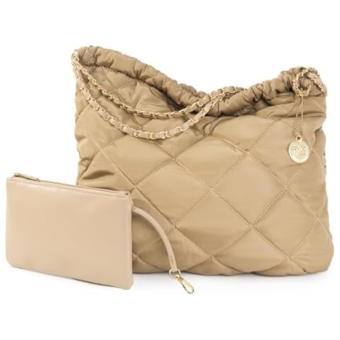 PS PETITE SIMONE Puffer Tote Bag for Women Large Puffy Purse for Work Travel Everyday Cover