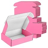 50 Packs Shipping Boxes Cardboard Corrugated Mailer Packaging Boxes for Small Business Cute Small Box Cardboard Carton Box Mailers for Packaging Product(Pink,6 x 4 x 1.6 Inches)