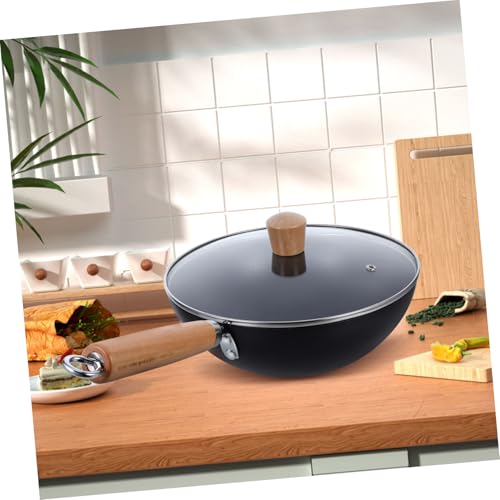 Wok de Hierro con Mango de Madera y Tapa miniatura 6