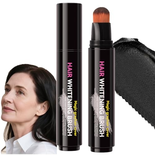 Image of Black Hair Root Touch Up Pen – Instant Grey Coverage with Precision Brush, Waterproof & Smudge Resistant Hair Color Stick, Natural Finish, Easy Application, Travel Friendly