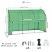 VOUNOT® Gewächshaus Foliengewächshaus, Anlehngewächshaus mit Seitenwände Aufrollbar, Tomatengewächshaus Winterfest Stabil, 300x100x180cm Grün