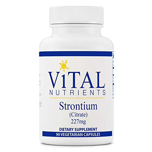 Vital Nutrients - Strontium (Citrate) - Supports Healthy Teeth and Bones - 90 Vegetarian Capsules per Bottle - 227 mg