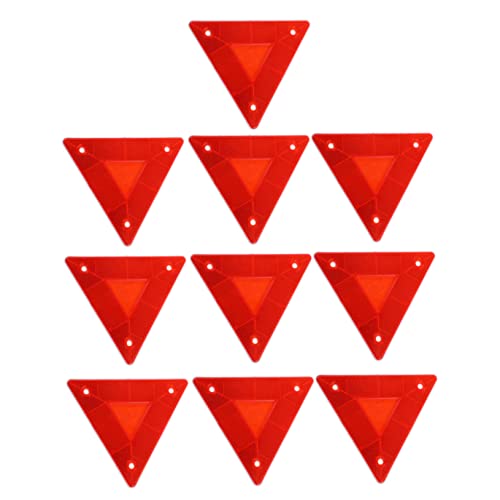 VILLFUL 10 peças de refletor triangular para motocicleta, reboques, triângulos refletivos para carro