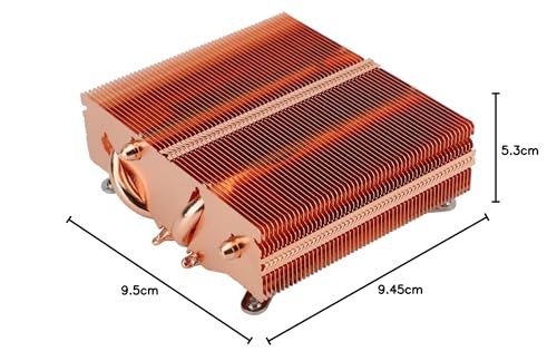 Thermalright TR Chłodnica powietrza CPU AXP90 X53 Full, cienki wentylator PWM o prędkości 2700 obr./min – cichy, 4 rury grzewcze CPU – czysta miedź, wysokość 53 mm, kompatybilny z płytami głównymi ITX