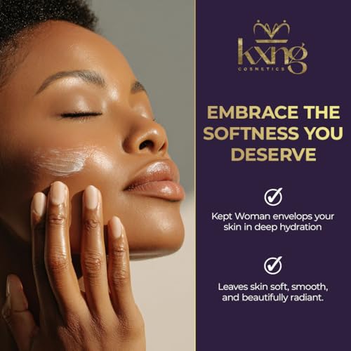 Image of KXNG Cosmetics Luxury Shea Body Butter - 4oz | Deep Moisturizing Body Cream for Women | Butter with Shea, Cocoa, Mango & Coconut Oil | Ideal For Hands, Feet & All Skin Types - Kept Woman