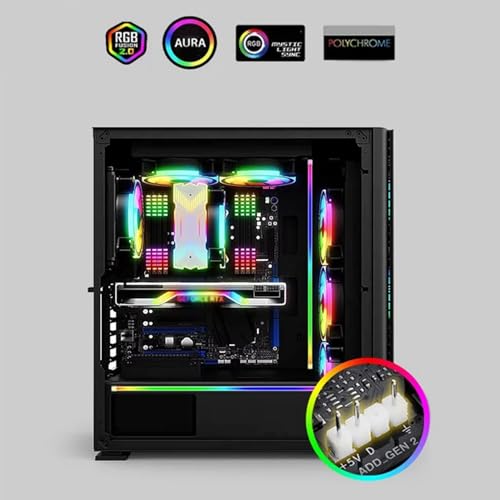 Barra de Luz Computadora LED Magnética 2X 5V ARGB miniatura 5
