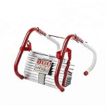 Feuerleiter, 10 Meter Robuste Langlebige Rettungsleiter & Sicherheitsleiter mit Edelstahlhaken | Aluminiumlegierung + Nylon Strickleiter - 454 kg Belastbarkeit - für Flucht aus Fenster Und Balko