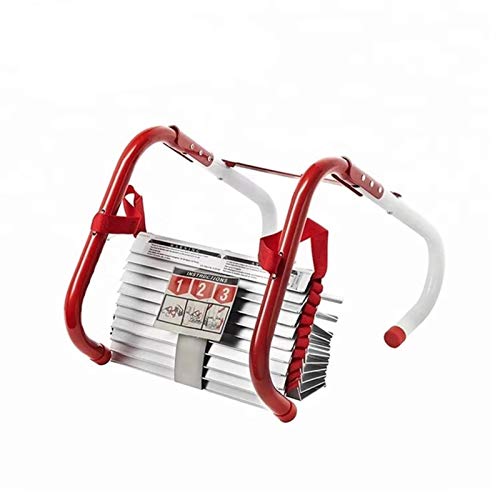 Preisvergleich Produktbild Feuerleiter, 10 Meter Robuste Langlebige Rettungsleiter & Sicherheitsleiter mit Edelstahlhaken / Aluminiumlegierung + Nylon Strickleiter - 454 kg Belastbarkeit - für Flucht aus Fenster Und Balko