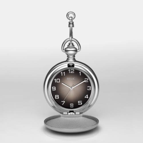 RELIC Hipster Silver Pocket Watch 