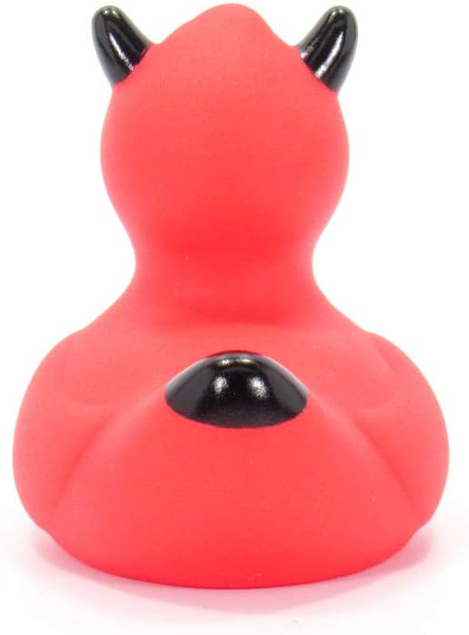 Devil (mini) Rubber Duck Bath Toy by Bud Ducks | Elegant Gift Packaging - "Better the devil you know! | Child Safe | Collectable