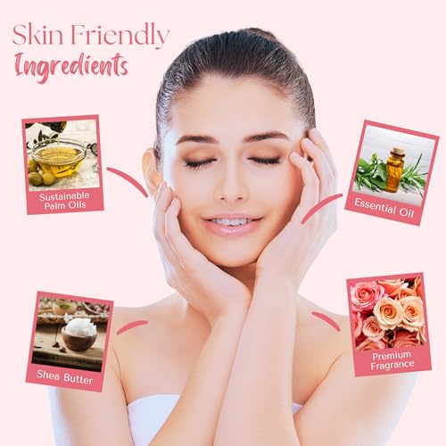 Image of Wavertree & London Marakech Rose Scented Natural Soap Bars (2 Bars), 7oz Moisturizing French Triple Milled Soap enriched with shea butter - Plant Oil Bath & Body Soap Bars [100% Naturally derived]