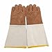 DFWZMQTG Welding Gloves Leather Long Wear-resistant Welder Protective Canvas Sleeve Hand Tools